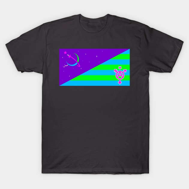 Fully Automated Luxury Queer Space Communism Flag T-Shirt by WallHaxx